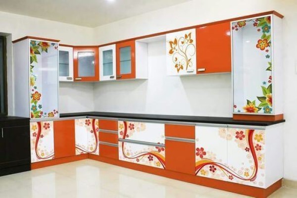 PVC Modular kitchen design in gurgaon